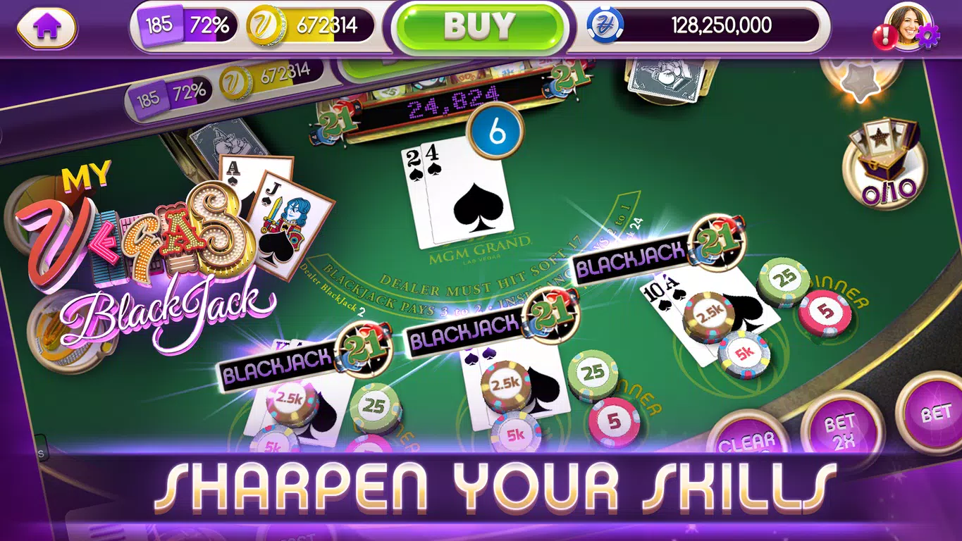 myVEGAS BlackJack 21 Card Game Screenshot4