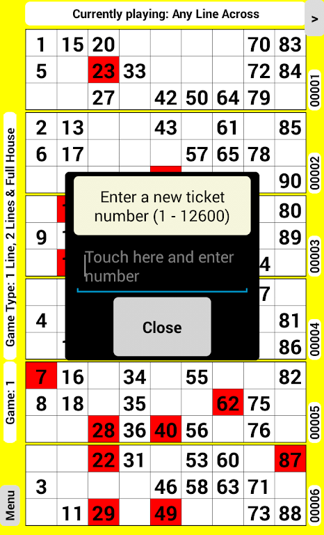 Bingo Tickets 90 Screenshot2