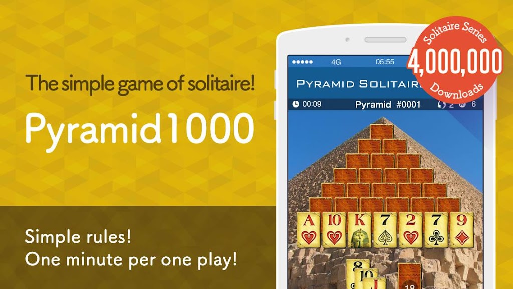 Pyramid 1000 - Solitaire Game Screenshot1