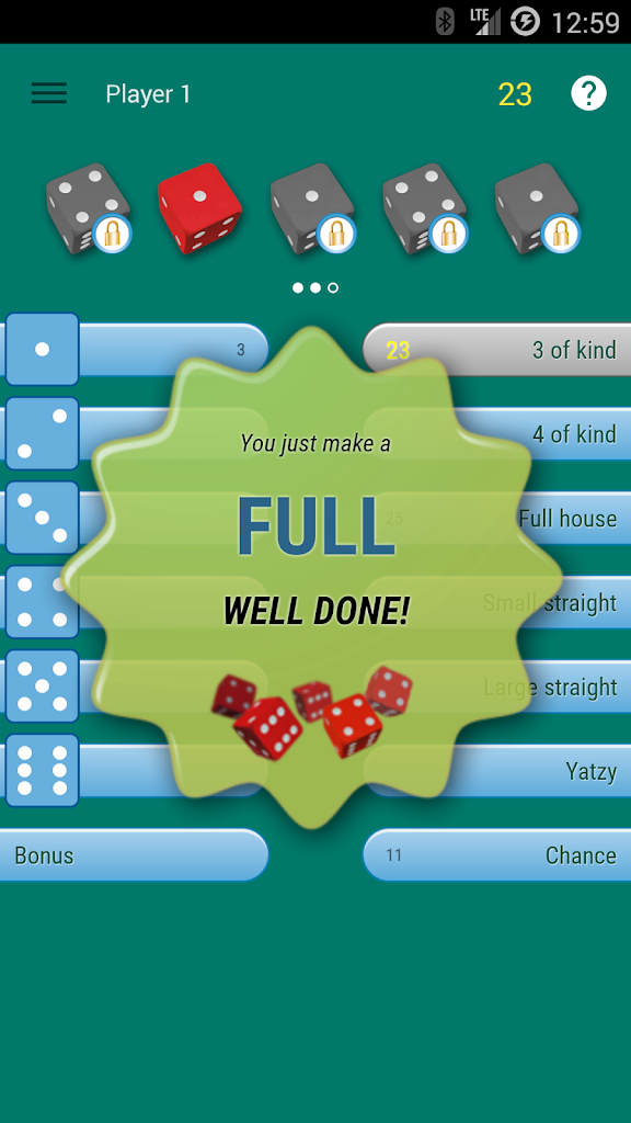 Yatzy - dice game - multi-play Screenshot3