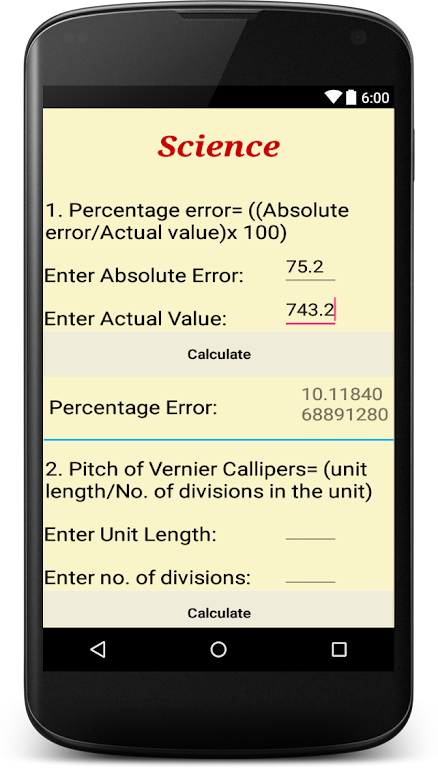 Formulae Calculator Free Screenshot3