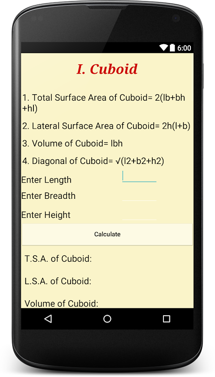 Formulae Calculator Free Screenshot2