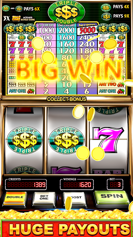 Slot Machine: Free Triple Double Gold Dollars Screenshot3