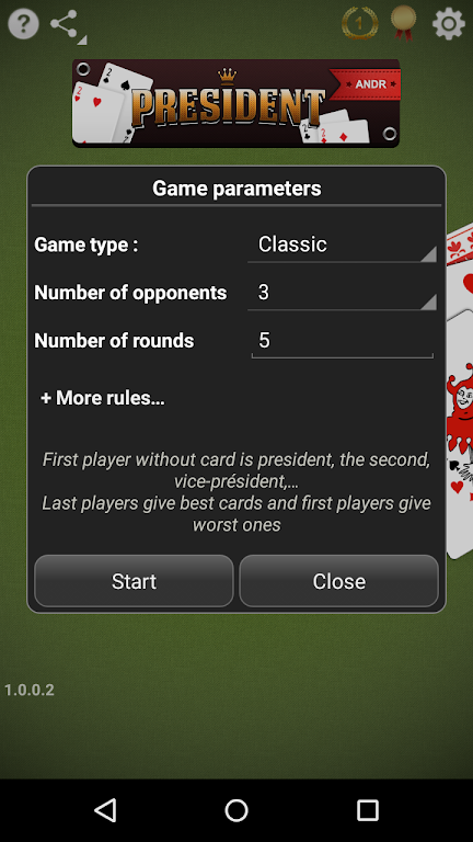 President Andr Card Game Free Screenshot2