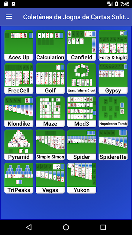 Jogos de Cartas Solitário Screenshot1
