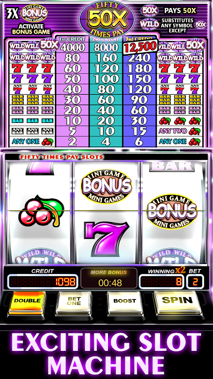 Free Slot Machine 50X Pay Screenshot1