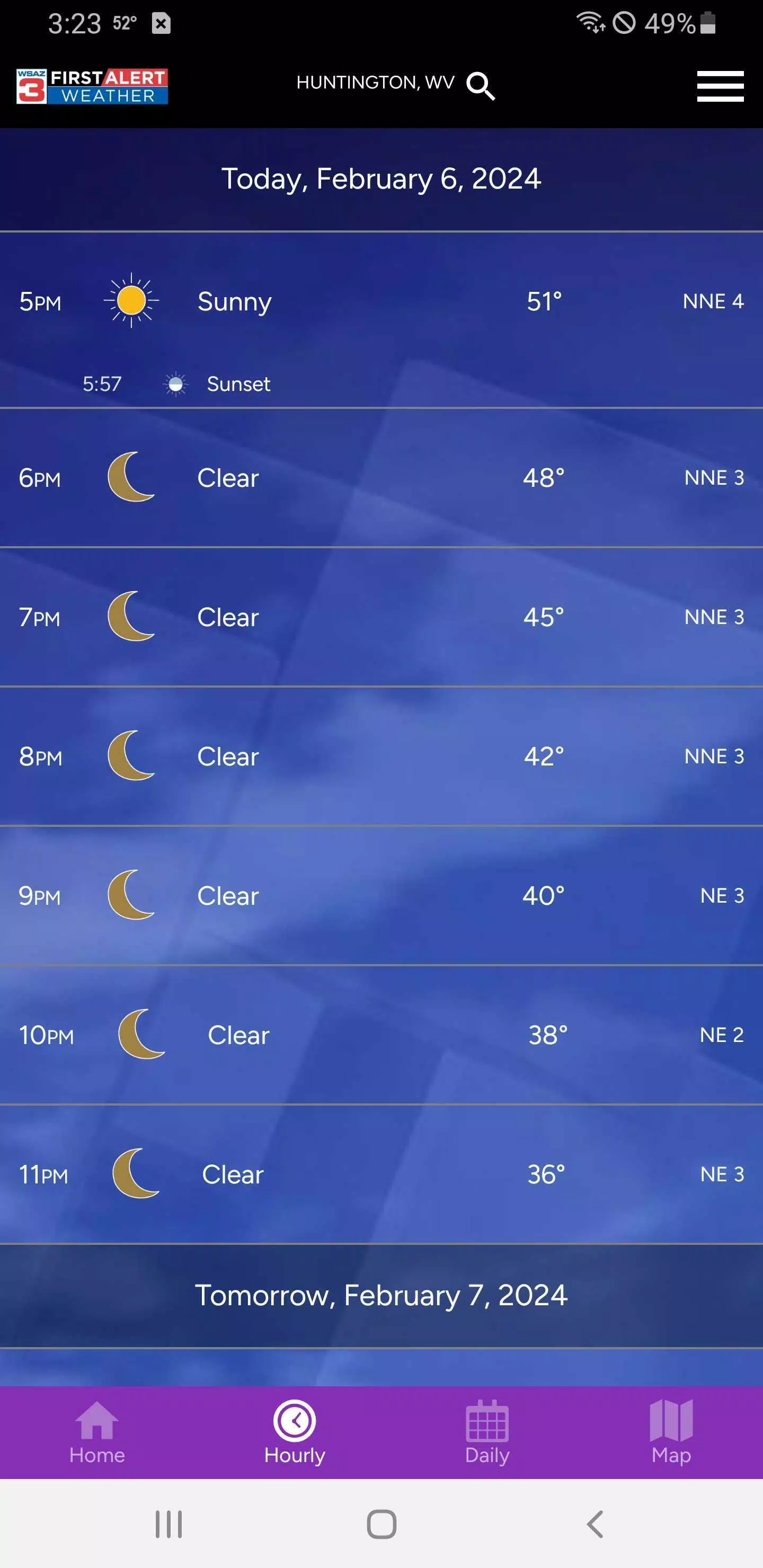 WSAZ Weather Screenshot2