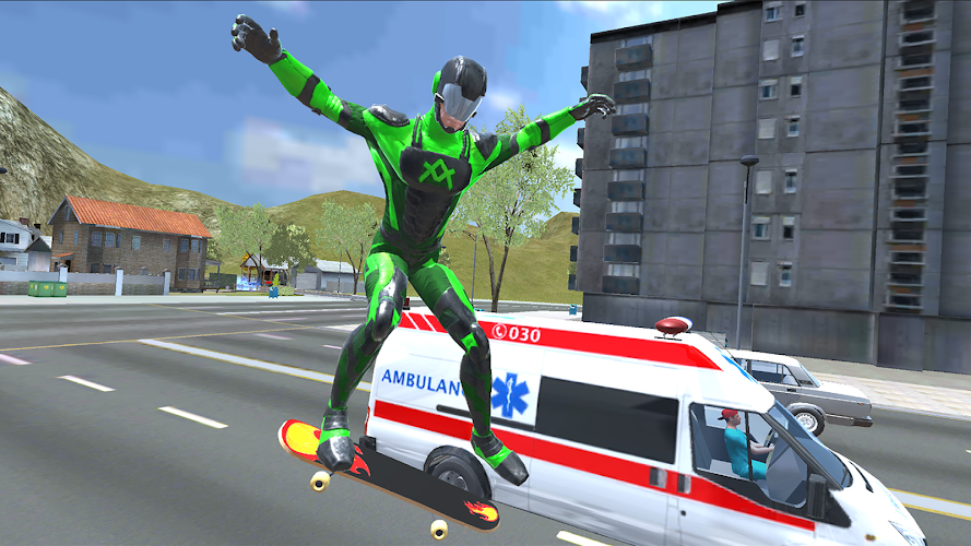 Rope Frog Ninja Hero Car Vegas Screenshot7