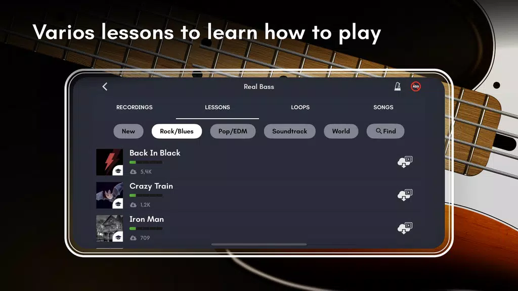 Real Bass electric bass guitar Screenshot2