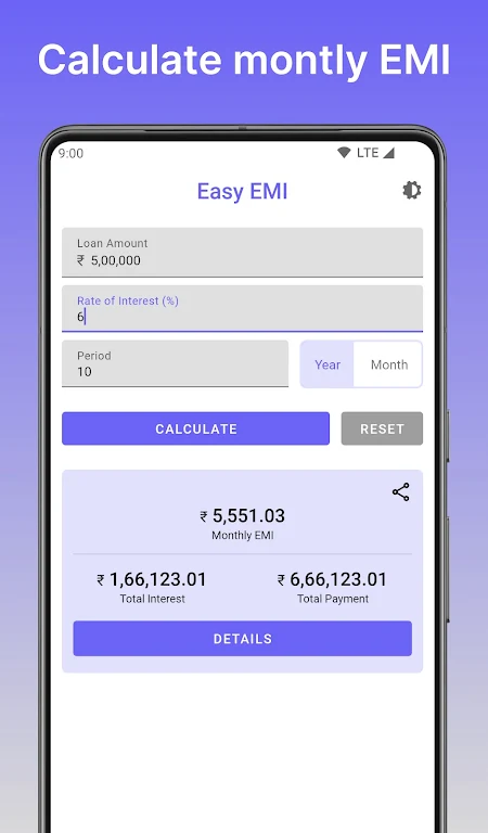 Easy EMI - EMI Loan Calculator Screenshot1