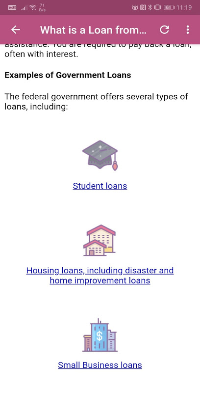 US Grants and Loans Screenshot3