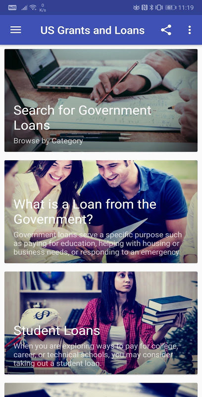 US Grants and Loans Screenshot1