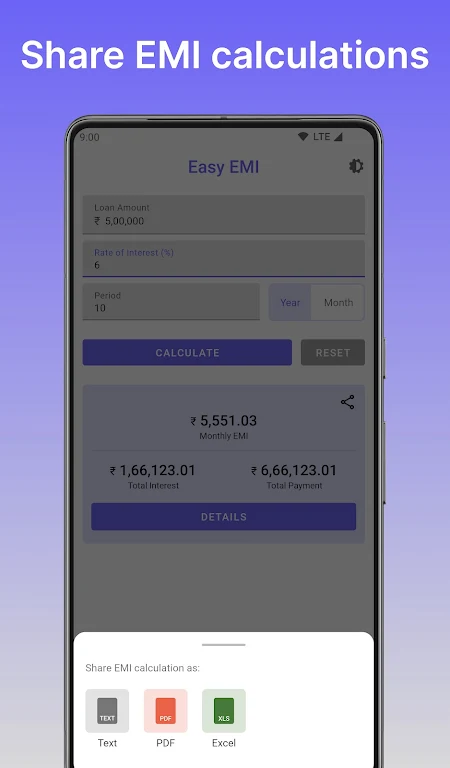 Easy EMI - EMI Loan Calculator Screenshot3