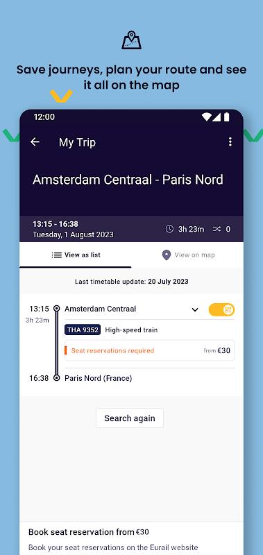 Eurail/Interrail Rail Planner Screenshot2