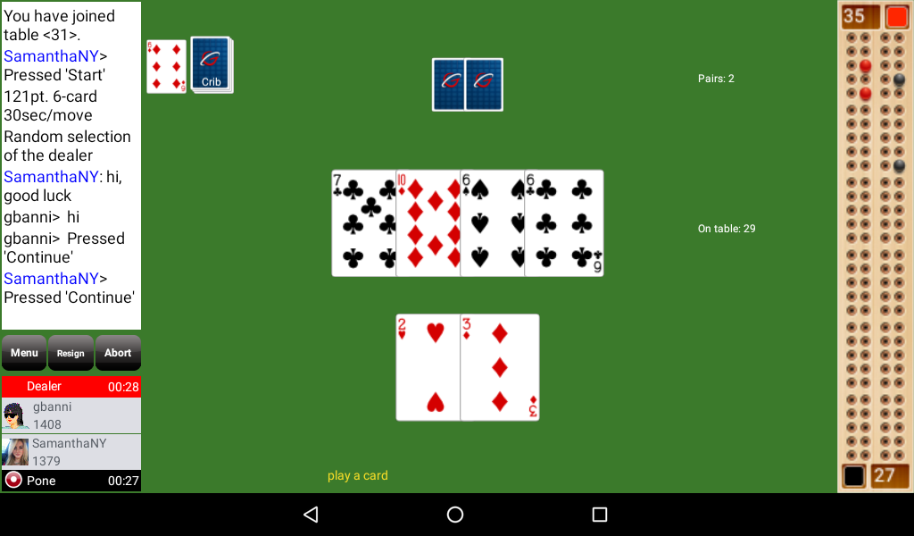 Cribbage Club Online Screenshot1