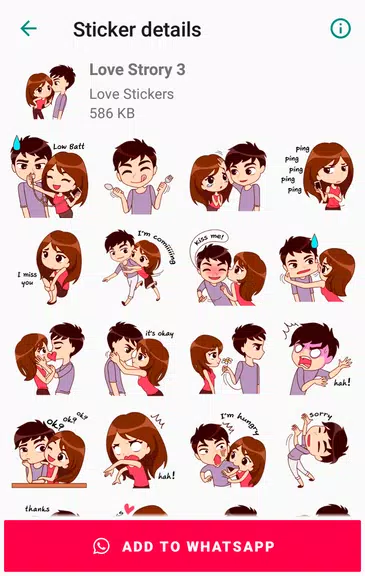 Love Story Stickers for WhatsApp - WAStickerApps Screenshot4