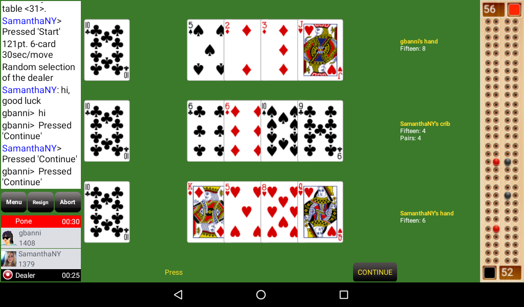 Cribbage Club Online Screenshot2