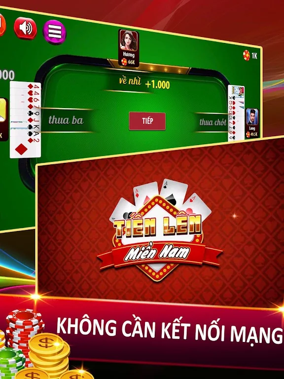 Tiến Lên - Thirteen - tien len mien nam offline Screenshot4