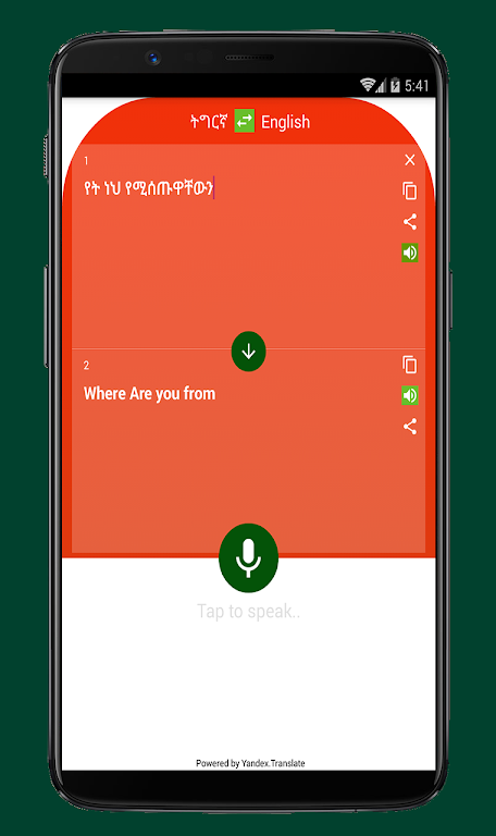 English to Tigrinya Translator App Screenshot1