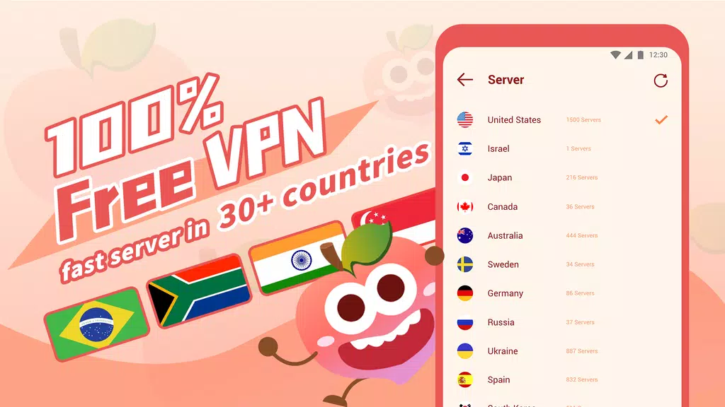 Peach VPN - Unlimited & Secure Screenshot1