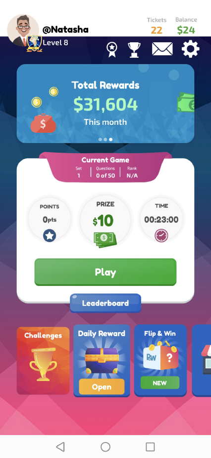 Play and Win-Win Cash Prizes! Screenshot1