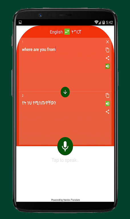 English to Tigrinya Translator App Screenshot4