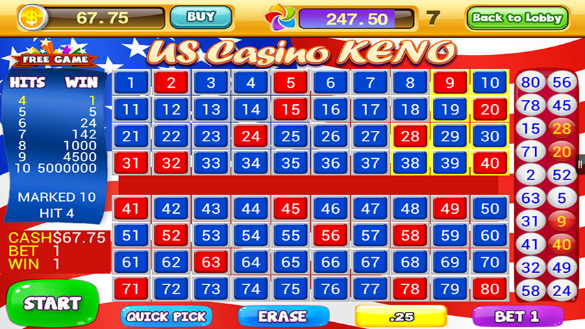 World Casino - Free Keno Games Screenshot1