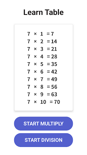 Times Table  - Learn Math Screenshot1