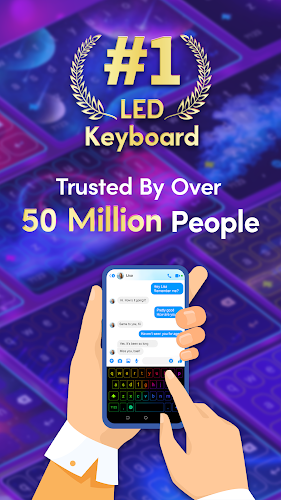 Neon LED Keyboard – Emoji, GIF Mod Screenshot1