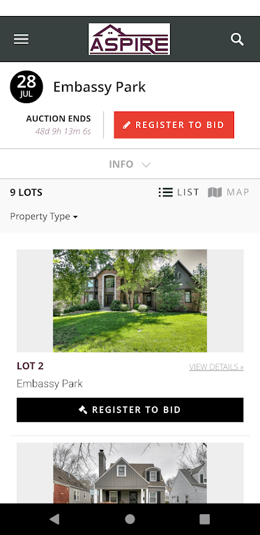 ASPIRE Auctions KC Screenshot2