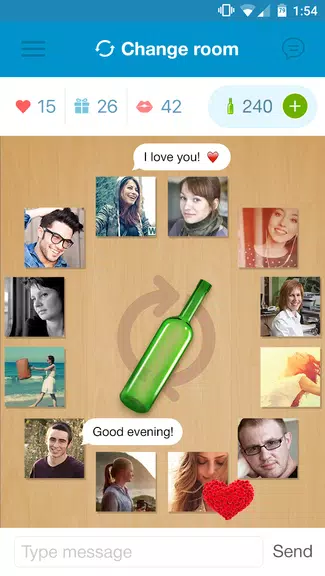 Spin the bottle: Online flirt and chat Screenshot1