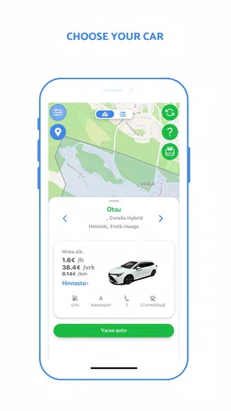 Omago carsharing service Screenshot3