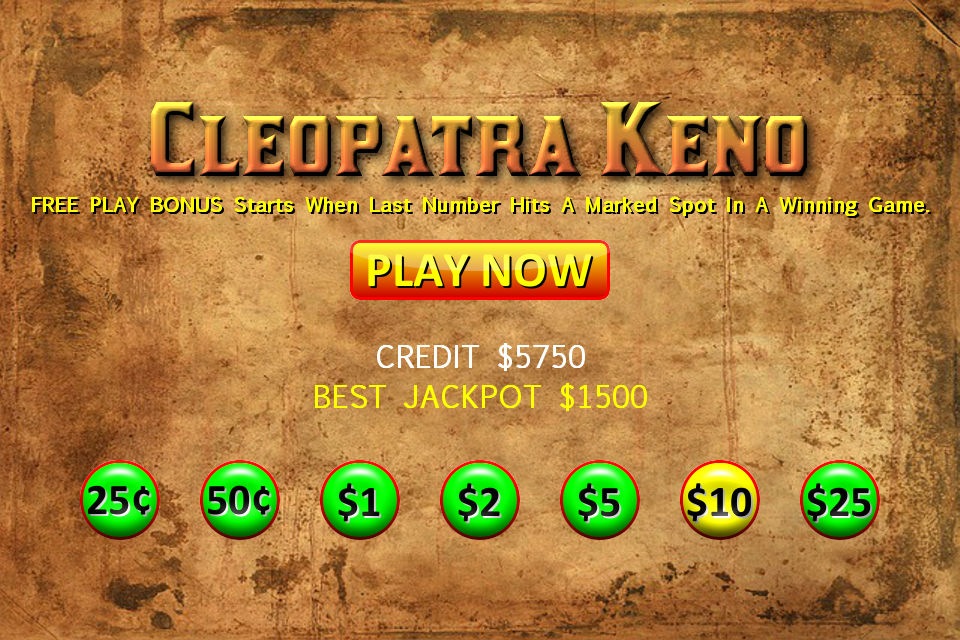 Cleopatra Keno - Big Bets Screenshot3