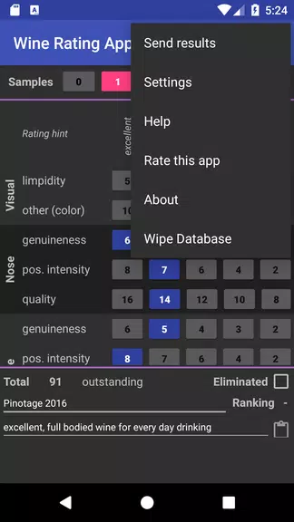 Wine Rating App 100, rate wine Screenshot3