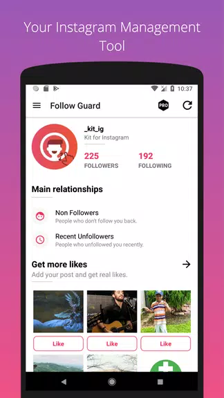 Unfollowers - Non Followers and Fans, Follow Guard Screenshot1