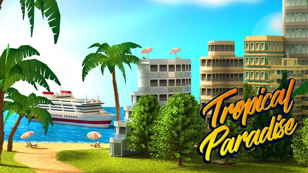 Tropic Paradise Sim: Town Buil Screenshot1