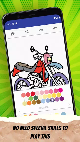 MotorBike Coloring Page Screenshot3