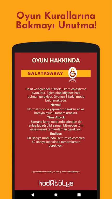 Galatasaray Futbolcu Kart Eşleştirme Oyunu Screenshot4