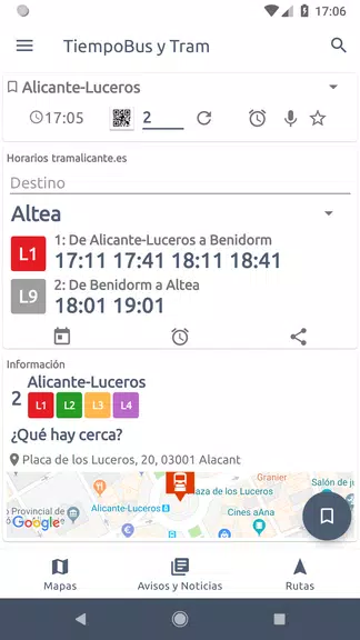 TiempoBus y Tram Alicante Screenshot2