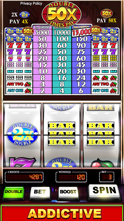 Slot Machine: Double Fifty Times Pay Slots Screenshot2