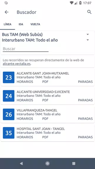 TiempoBus y Tram Alicante Screenshot3