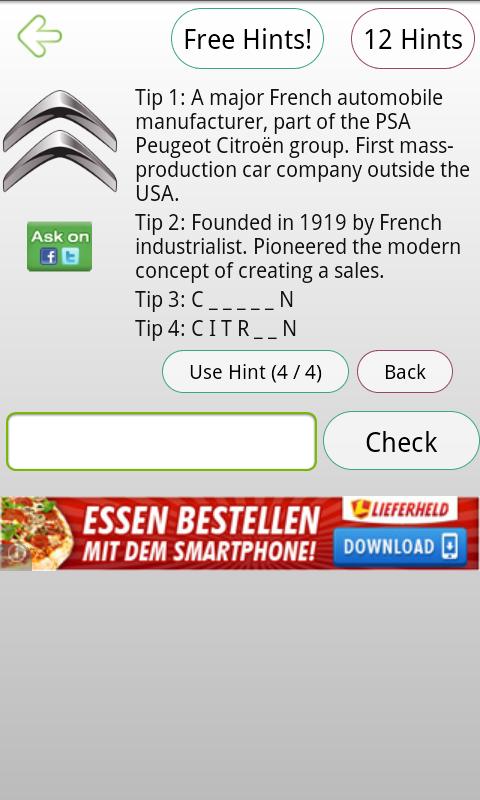 Logo Quiz Cars Screenshot3