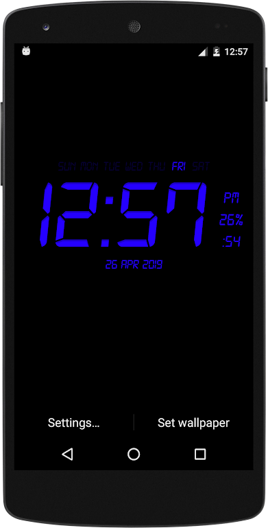 Digital Clock Live Wallpaper Screenshot2