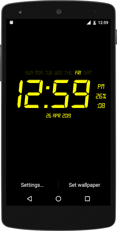 Digital Clock Live Wallpaper Screenshot4