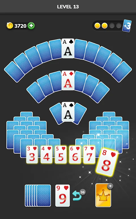 Solitaire 3D - Tripeaks Puzzle Screenshot2