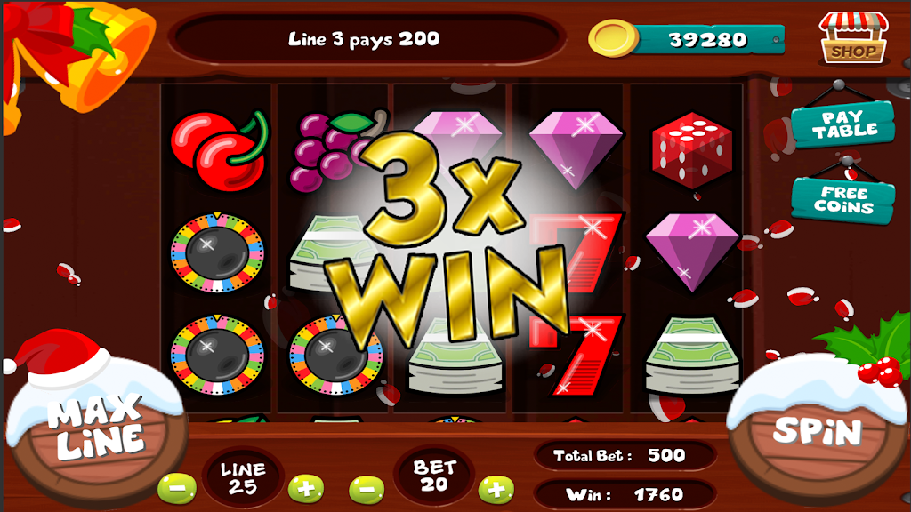 Slot Matchine Xmas - Vegas Casino Slot Games Screenshot2