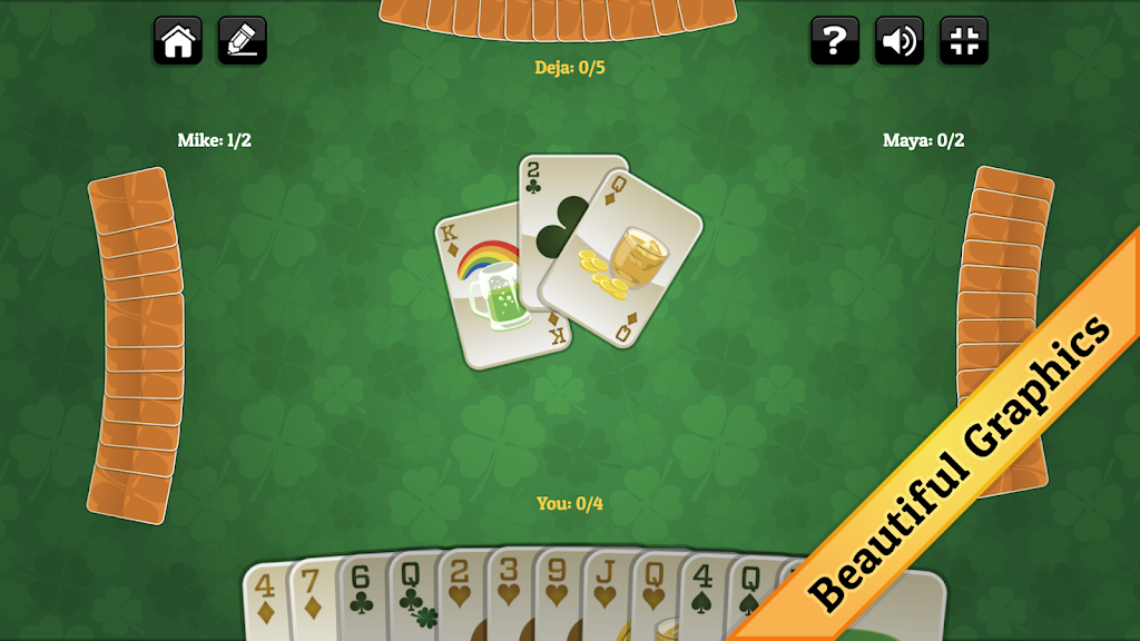 St. Patrick's Day Spades Screenshot2