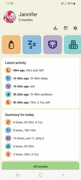 Baby tracker - feeding, sleep Screenshot1