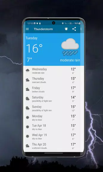 Thunderstorm- weather warnings Screenshot4