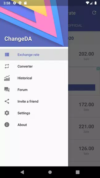 ChangeDA - The exchange rate o Screenshot3